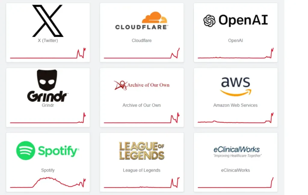 The Cloudflare outage took down a range of sites and services.